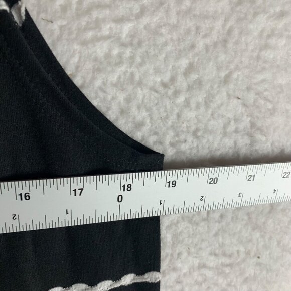 Dotti Women's V-Neck Lace Up Dahlia Stripe Black Swim Tank Cover Up‎ Size S NWT - Picture 5 of 9